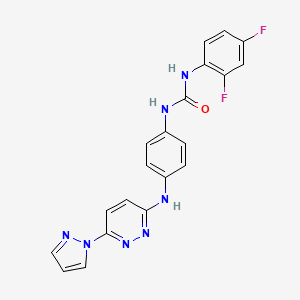 N-(2,4-difluorophenyl)-N'-(4-{[6-(1H-pyrazol-1-yl)-3-pyridazinyl]amino}phenyl)urea