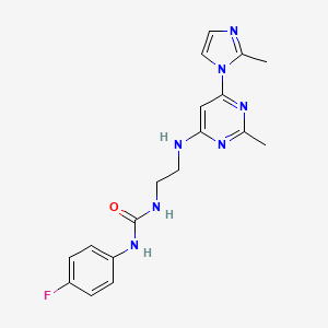 N-(4-fluorophenyl)-N'-(2-{[2-methyl-6-(2-methyl-1H-imidazol-1-yl)-4-pyrimidinyl]amino}ethyl)urea