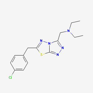 N-{[6-(4-chlorobenzyl)[1,2,4]triazolo[3,4-b][1,3,4]thiadiazol-3-yl]methyl}-N-ethylethanamine