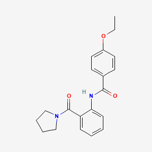 4-ethoxy-N-[2-(1-pyrrolidinylcarbonyl)phenyl]benzamide