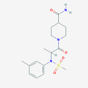 1-[N-(3-methylphenyl)-N-(methylsulfonyl)alanyl]-4-piperidinecarboxamide