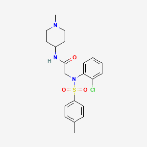 N~2~-(2-chlorophenyl)-N~2~-[(4-methylphenyl)sulfonyl]-N~1~-(1-methyl-4-piperidinyl)glycinamide