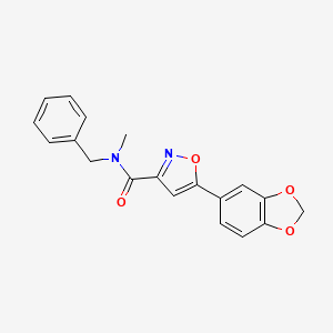 5-(1,3-benzodioxol-5-yl)-N-benzyl-N-methyl-1,2-oxazole-3-carboxamide