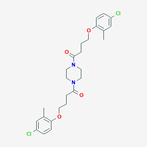 molecular formula C26H32Cl2N2O4 B448691 1,4-Bis[4-(4-chloro-2-methylphenoxy)butanoyl]piperazine 