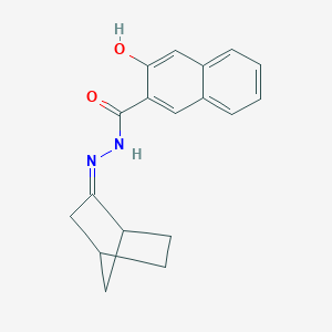molecular formula C18H18N2O2 B448693 N'-bicyclo[2.2.1]hept-2-ylidene-3-hydroxy-2-naphthohydrazide 