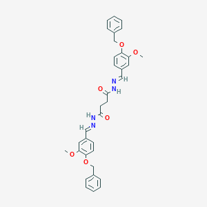 molecular formula C34H34N4O6 B448696 N'~1~,N'~4~-bis[4-(benzyloxy)-3-methoxybenzylidene]succinohydrazide 
