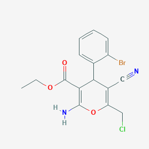 ethyl 2-amino-4-(2-bromophenyl)-6-(chloromethyl)-5-cyano-4H-pyran-3-carboxylate