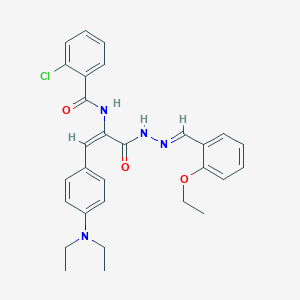 2-chloro-N-(2-[4-(diethylamino)phenyl]-1-{[2-(2-ethoxybenzylidene)hydrazino]carbonyl}vinyl)benzamide