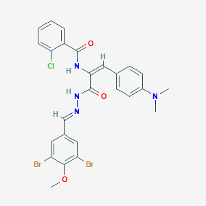 2-chloro-N-{1-{[2-(3,5-dibromo-4-methoxybenzylidene)hydrazino]carbonyl}-2-[4-(dimethylamino)phenyl]vinyl}benzamide