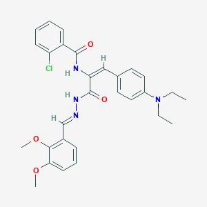 2-chloro-N-(2-[4-(diethylamino)phenyl]-1-{[2-(2,3-dimethoxybenzylidene)hydrazino]carbonyl}vinyl)benzamide