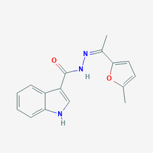 molecular formula C16H15N3O2 B448727 N'-[1-(5-methyl-2-furyl)ethylidene]-1H-indole-3-carbohydrazide 