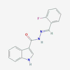 molecular formula C16H12FN3O B448730 N'-(2-fluorobenzylidene)-1H-indole-3-carbohydrazide 