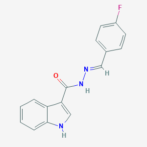 molecular formula C16H12FN3O B448732 N'-(4-fluorobenzylidene)-1H-indole-3-carbohydrazide 