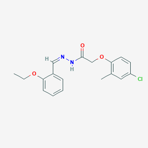 molecular formula C18H19ClN2O3 B448733 2-(4-chloro-2-methylphenoxy)-N'-(2-ethoxybenzylidene)acetohydrazide 