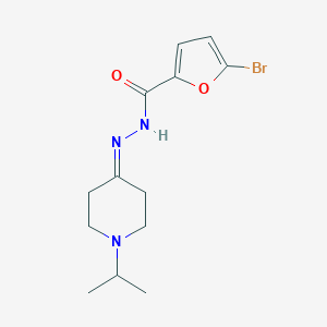 molecular formula C13H18BrN3O2 B448748 5-bromo-N'-(1-isopropyl-4-piperidinylidene)-2-furohydrazide 