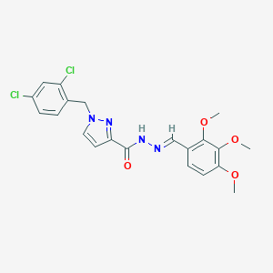 molecular formula C21H20Cl2N4O4 B448752 1-(2,4-dichlorobenzyl)-N'-(2,3,4-trimethoxybenzylidene)-1H-pyrazole-3-carbohydrazide 