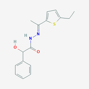 molecular formula C16H18N2O2S B448764 N'-[1-(5-ethyl-2-thienyl)ethylidene]-2-hydroxy-2-phenylacetohydrazide 