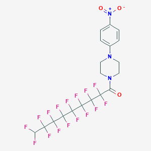molecular formula C19H13F16N3O3 B448766 2,2,3,3,4,4,5,5,6,6,7,7,8,8,9,9-Hexadecafluoro-1-[4-(4-nitrophenyl)piperazin-1-yl]nonan-1-one 