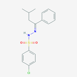 4-chloro-N'-(3-methyl-1-phenylbutylidene)benzenesulfonohydrazide