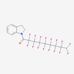 molecular formula C17H9F16NO B448781 1-(2,2,3,3,4,4,5,5,6,6,7,7,8,8,9,9-Hexadecafluorononanoyl)indoline 