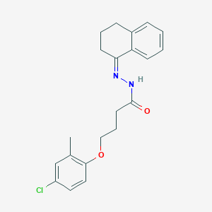 molecular formula C21H23ClN2O2 B448782 4-(4-chloro-2-methylphenoxy)-N'-(3,4-dihydro-1(2H)-naphthalenylidene)butanohydrazide 