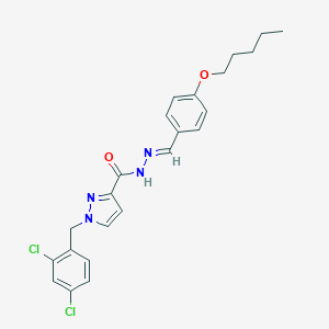 molecular formula C23H24Cl2N4O2 B448784 1-(2,4-dichlorobenzyl)-N'-[4-(pentyloxy)benzylidene]-1H-pyrazole-3-carbohydrazide 