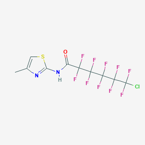 molecular formula C10H5ClF10N2OS B448788 6-chloro-2,2,3,3,4,4,5,5,6,6-decafluoro-N-(4-methyl-1,3-thiazol-2-yl)hexanamide 