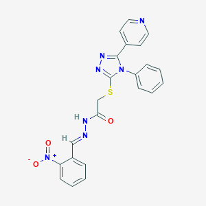 N'-{2-nitrobenzylidene}-2-{[4-phenyl-5-(4-pyridinyl)-4H-1,2,4-triazol-3-yl]sulfanyl}acetohydrazide