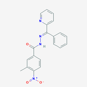 molecular formula C20H16N4O3 B448792 4-nitro-3-methyl-N'-[phenyl(2-pyridinyl)methylene]benzohydrazide 