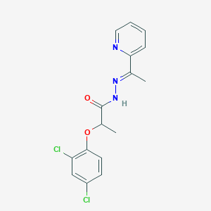molecular formula C16H15Cl2N3O2 B448804 2-(2,4-dichlorophenoxy)-N'-[1-(2-pyridinyl)ethylidene]propanohydrazide 