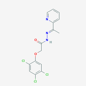 molecular formula C15H12Cl3N3O2 B448814 N'-[1-(2-pyridinyl)ethylidene]-2-(2,4,5-trichlorophenoxy)acetohydrazide 