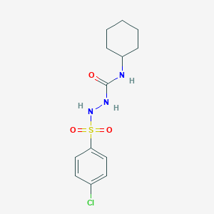 molecular formula C13H18ClN3O3S B448820 2-[(4-chlorophenyl)sulfonyl]-N-cyclohexylhydrazinecarboxamide 