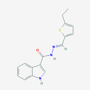 molecular formula C16H15N3OS B448825 N'-[(5-ethyl-2-thienyl)methylene]-1H-indole-3-carbohydrazide 