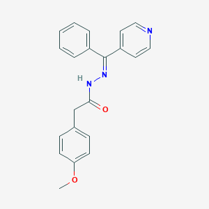 molecular formula C21H19N3O2 B448832 2-(4-methoxyphenyl)-N'-[phenyl(4-pyridinyl)methylene]acetohydrazide 