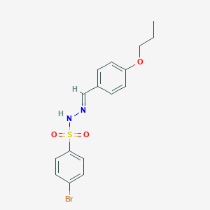 molecular formula C16H17BrN2O3S B448834 4-bromo-N'-(4-propoxybenzylidene)benzenesulfonohydrazide 