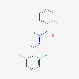N'-(2,6-dichlorobenzylidene)-2-fluorobenzohydrazide
