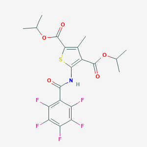 Dipropan-2-yl 3-methyl-5-{[(pentafluorophenyl)carbonyl]amino}thiophene-2,4-dicarboxylate