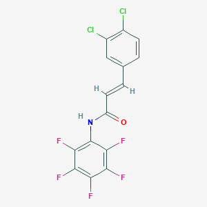 molecular formula C15H6Cl2F5NO B448843 (2E)-3-(3,4-dichlorophenyl)-N-(pentafluorophenyl)prop-2-enamide 