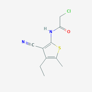 molecular formula C10H11ClN2OS B448851 2-chloro-N-(3-cyano-4-ethyl-5-methylthiophen-2-yl)acetamide CAS No. 549520-00-5