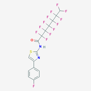 molecular formula C16H7F13N2OS B448852 2,2,3,3,4,4,5,5,6,6,7,7-dodecafluoro-N-[4-(4-fluorophenyl)-1,3-thiazol-2-yl]heptanamide 