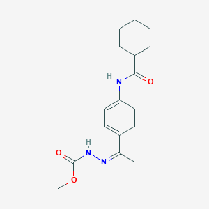 Methyl 2-(1-{4-[(cyclohexylcarbonyl)amino]phenyl}ethylidene)hydrazinecarboxylate