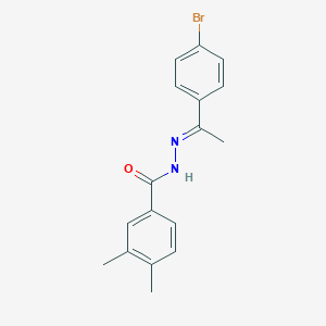 molecular formula C17H17BrN2O B448869 N'-[1-(4-bromophenyl)ethylidene]-3,4-dimethylbenzohydrazide 