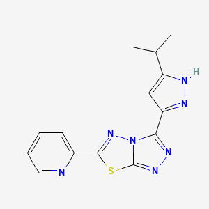 3-(3-isopropyl-1H-pyrazol-5-yl)-6-(2-pyridinyl)[1,2,4]triazolo[3,4-b][1,3,4]thiadiazole