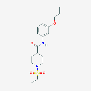 1-(ETHANESULFONYL)-N-[3-(PROP-2-EN-1-YLOXY)PHENYL]PIPERIDINE-4-CARBOXAMIDE