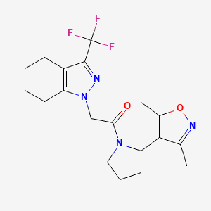 1-{2-[2-(3,5-dimethyl-4-isoxazolyl)-1-pyrrolidinyl]-2-oxoethyl}-3-(trifluoromethyl)-4,5,6,7-tetrahydro-1H-indazole