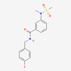 N-[(4-FLUOROPHENYL)METHYL]-3-(N-METHYLMETHANESULFONAMIDO)BENZAMIDE