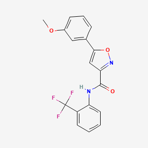 5-(3-methoxyphenyl)-N-[2-(trifluoromethyl)phenyl]-3-isoxazolecarboxamide