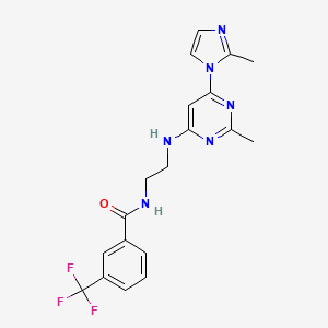 N-(2-{[2-methyl-6-(2-methyl-1H-imidazol-1-yl)-4-pyrimidinyl]amino}ethyl)-3-(trifluoromethyl)benzamide