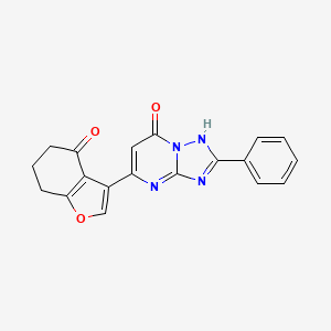 5-(4-oxo-6,7-dihydro-5H-1-benzofuran-3-yl)-2-phenyl-1H-[1,2,4]triazolo[1,5-a]pyrimidin-7-one