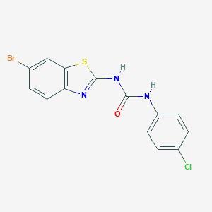 molecular formula C14H9BrClN3OS B448882 1-(6-Bromo-1,3-benzothiazol-2-yl)-3-(4-chlorophenyl)urea 